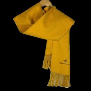 Alpaca Camargo Scarf Unisex Yellow Alpaca Wool Fringe Peru Neckwarmer